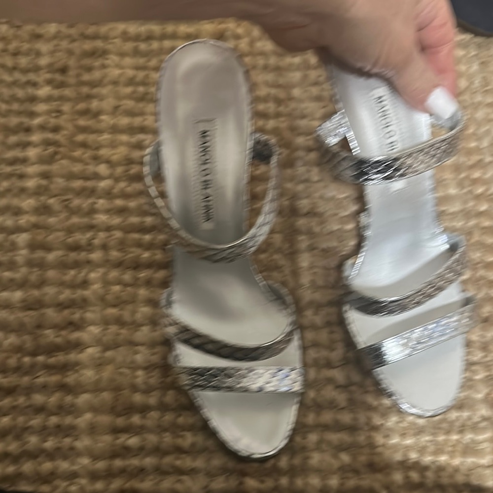 Silver Strappy Dress Sandals -